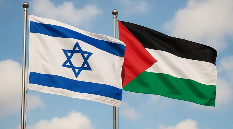 israel palestine flags